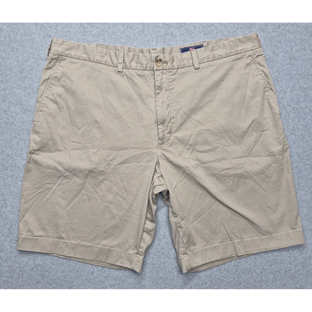 Vineyard Vines Short Men 44 Tan Stretch Breaker Khaki Preppy Golf Flat Front 9"